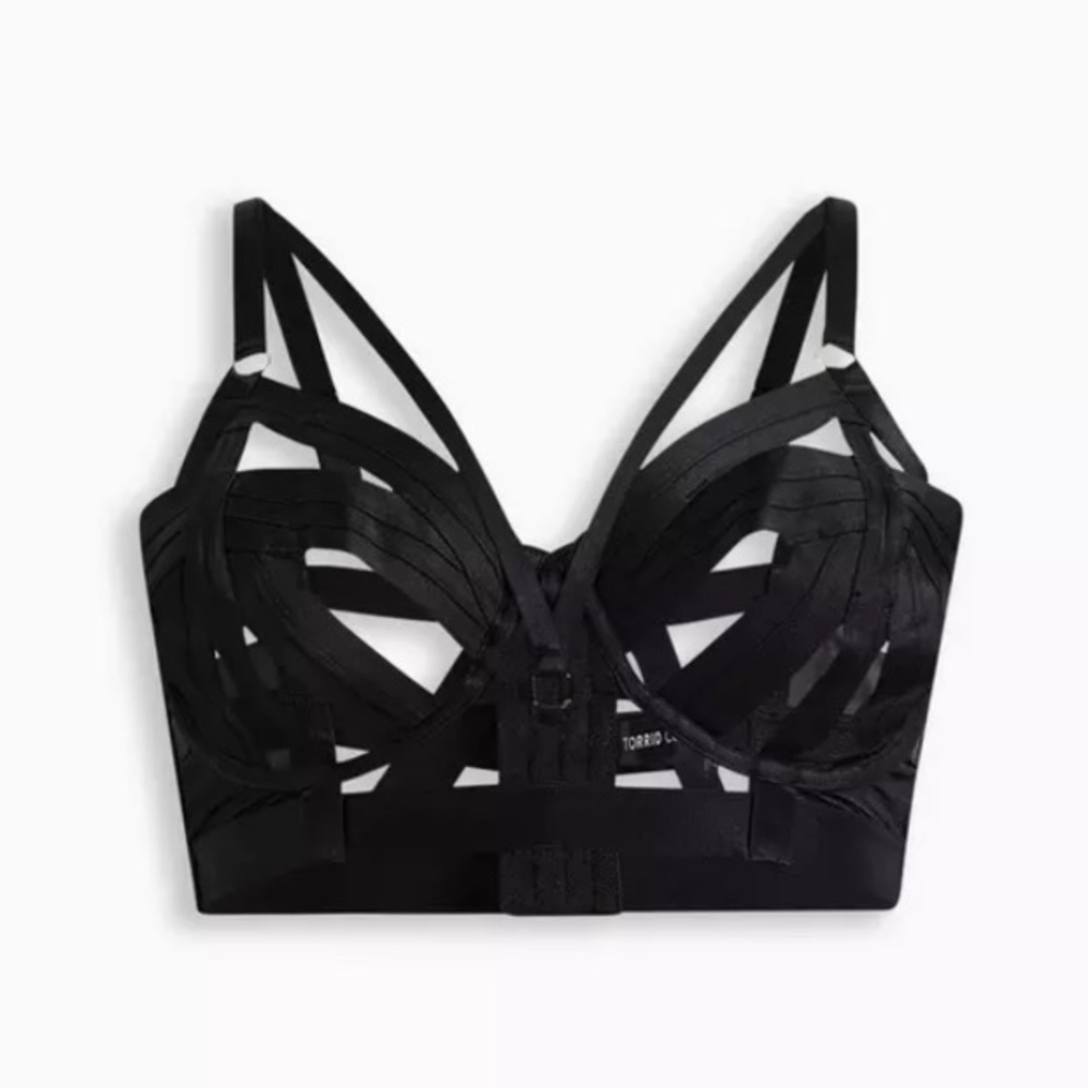 TORRID NWT Cut Out Strappy Longline Bra - Picture 4 of 5